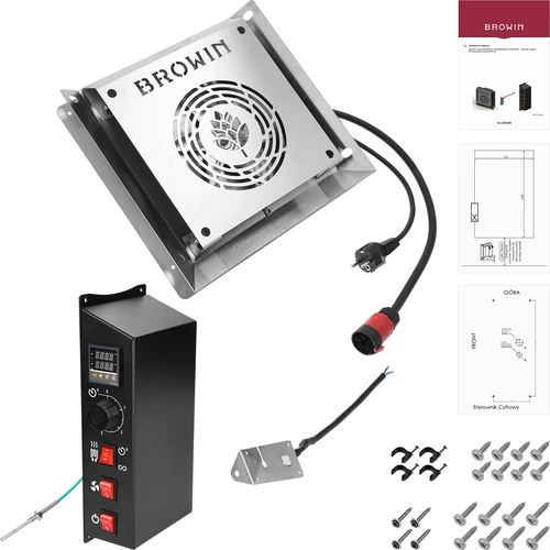 Modulset med digital termostat - dragON 2,7 kW, för trädgårdsrökugnar - 2