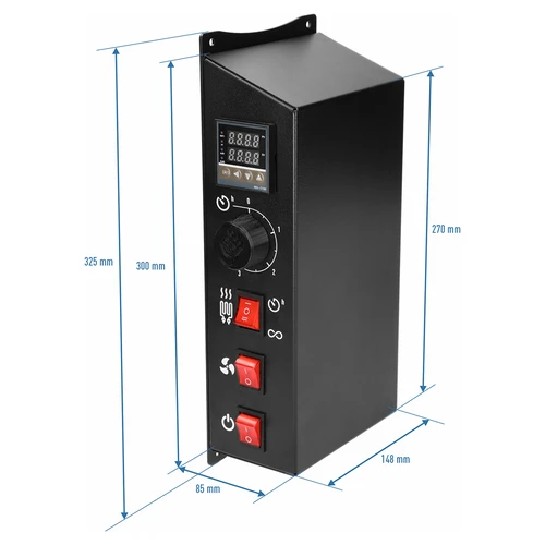 Modulset med digital termostat - dragON 2,7 kW, för trädgårdsrökugnar - 10