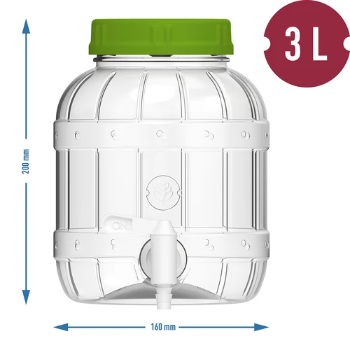 Multifunktionell burk med kran 3L - 6