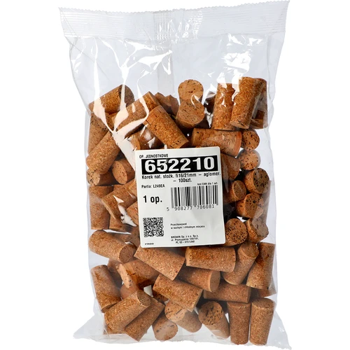 Naturlig konisk kork fi16/21mm - agglomererad - 100st. - 3