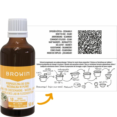 Naturlig löpe för ost i flytande form 50 ml - 2