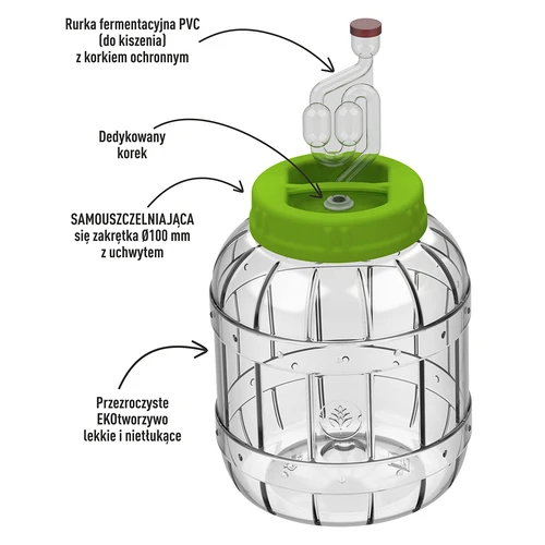 Okrossbar burk för inläggning, 3 L - 2