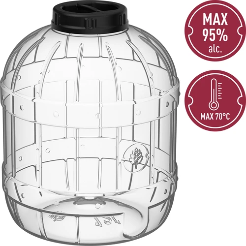 Okrossbar, multifunktionell burk med svart lock, 15L - 4