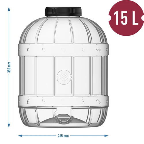 Okrossbar, multifunktionell burk med svart lock, 15L - 5