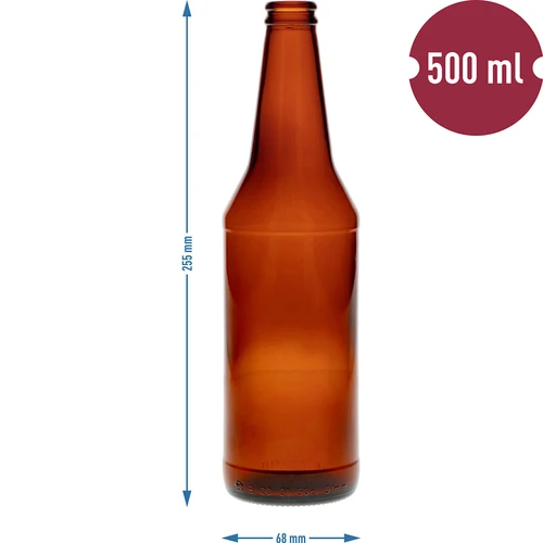 Ölflaska 0,5 L - förpackning med 8 st. - 4