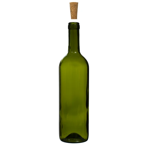 Olivgrön vinflaska 0,75 L - förpackning med 8 st. - 4