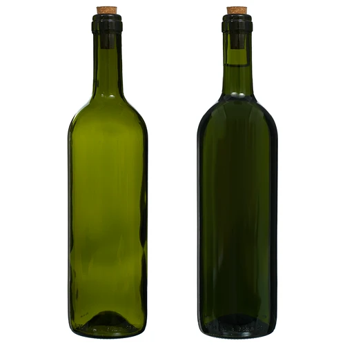 Olivgrön vinflaska 0,75 L - förpackning med 8 st. - 5