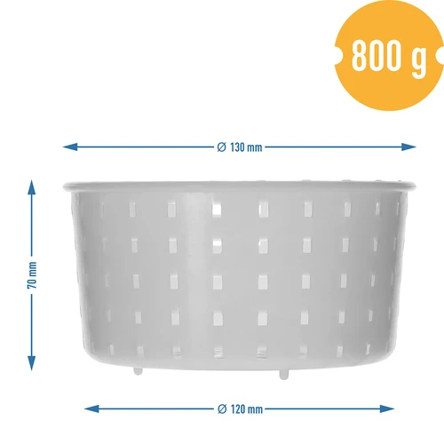 Ostform rund Ø 13 x 7 cm för 800 g - 7