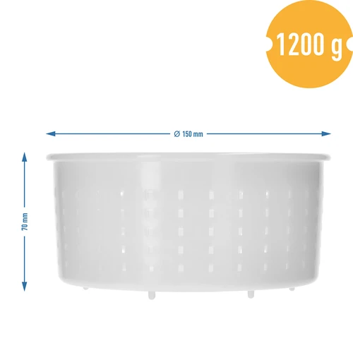 Ostform rund Ø15 x 7cm för 1200 g - 7
