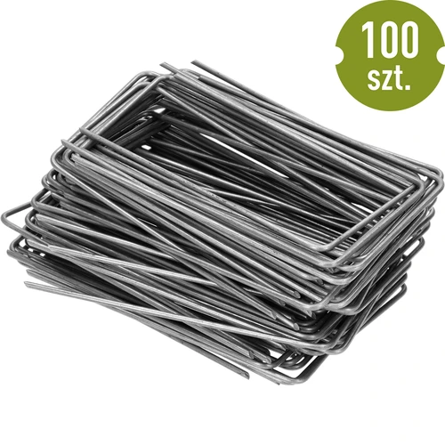 Pinnar för fiberduk, U-formade stål - 100 st. - 4