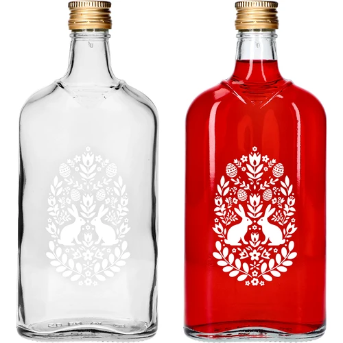 Plunta 500 ml med skruvkork, tryck ”Påsk”, 1 st.