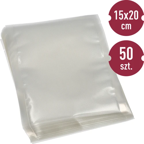 Räfflade vakuumpåsar till vakuumförpackare 15x20 cm, 50 st
