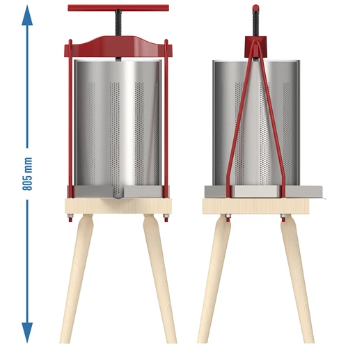 Rampress för frukt – med metallkorg, för 10L - 6