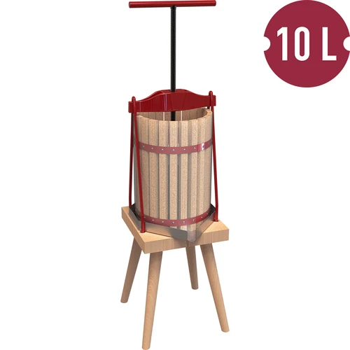 Rampress för frukt – med träkorg, för 10L - 2
