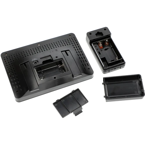 RCC väderstation, DCF – elektronisk, belyst, trådlös, sensor, svart - 9