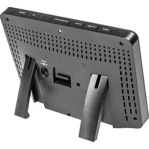 RCC väderstation, DCF – elektronisk, belyst, trådlös, sensor, svart - 6