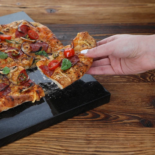 Rektangulär granitpizzasten 37 x 35 cm - 9