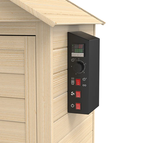 Rök 115 L dragON Wood 60E trä, med elektrisk värmemodul och styrenhet - 7