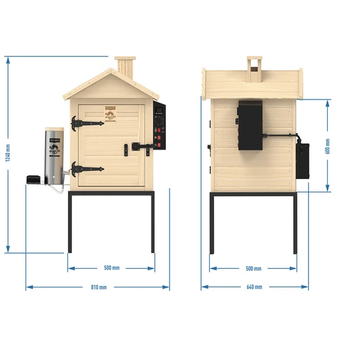Rök 115 L dragON Wood 60E trä, med elektrisk värmemodul och styrenhet - 12
