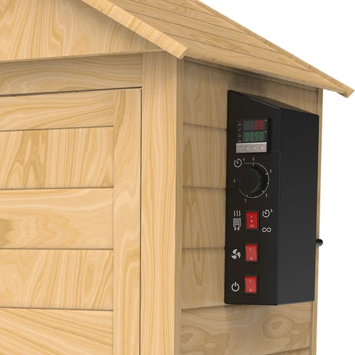 Rök 200 L dragON Larch E21 - av lärkträ, med elektrisk värmemodul och styrenhet - 9