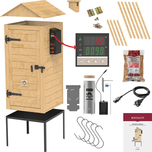 Rök 200 L dragON Larch E21 - av lärkträ, med elektrisk värmemodul och styrenhet
