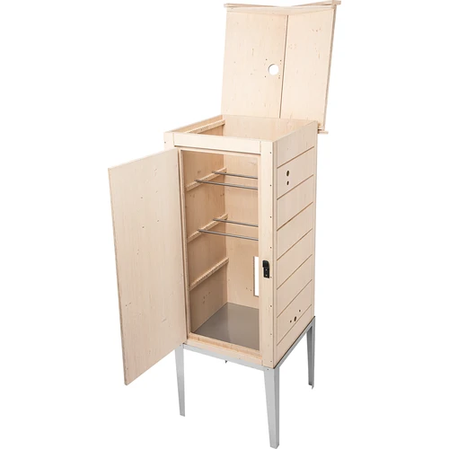 Rökkammare i certifierad plywood, 200 L, med underrede i rostfritt stål - 2
