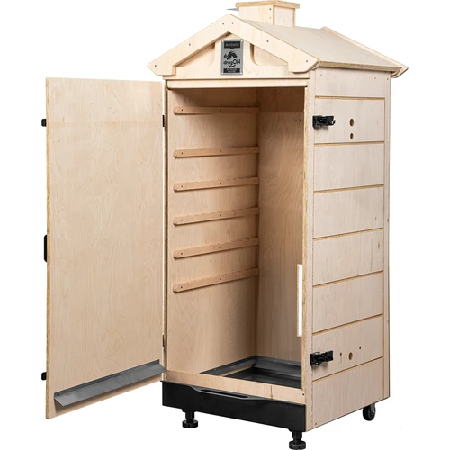 Rökkammare i certifierad plywood, ramlös 200 L, med hjul - 2