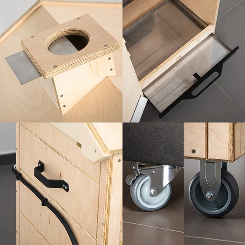 Rökskåp dragON PLYWOOD NATURE – ramlöst, modulärt, med digital styrenhet, 320 l - 6