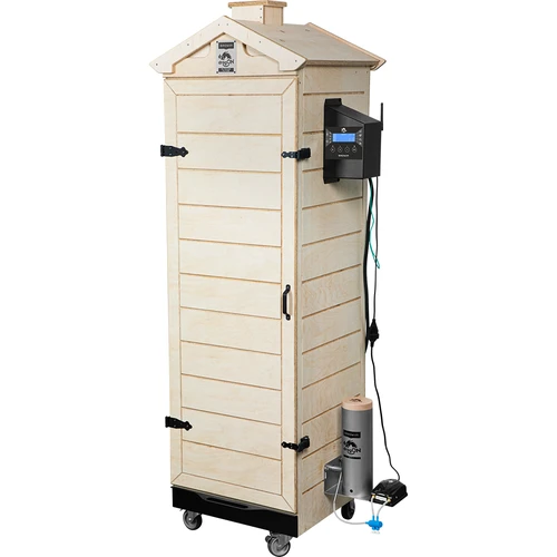 Rökskåp dragON PLYWOOD NATURE – ramlöst, modulärt, med Wi‑Fi-styrning, 320 L - 2