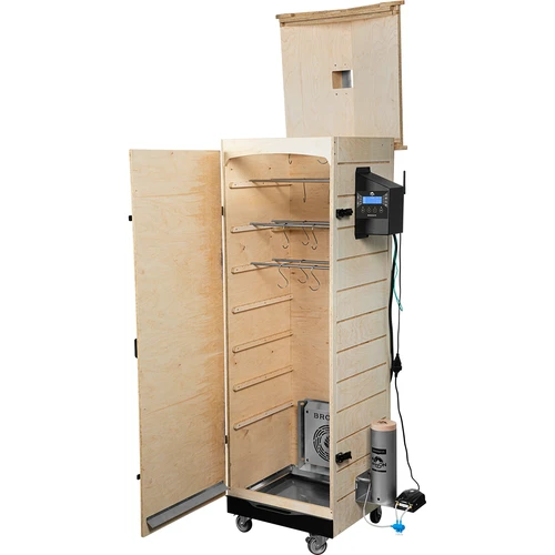 Rökskåp dragON PLYWOOD NATURE – ramlöst, modulärt, med Wi‑Fi-styrning, 320 L - 3