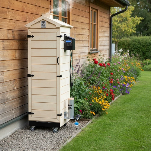 Rökskåp dragON PLYWOOD NATURE – ramlöst, modulärt, med Wi‑Fi-styrning, 320 L - 15