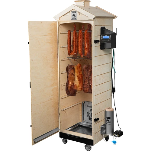 Rökskåp dragON PLYWOOD NATURE – ramlöst, modulärt, med Wi‑Fi-styrning, 320 L - 4