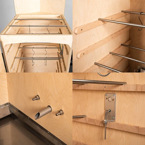 Rökskåp dragON PLYWOOD NATURE – ramlöst, modulärt, med Wi‑Fi-styrning, 320 L - 5