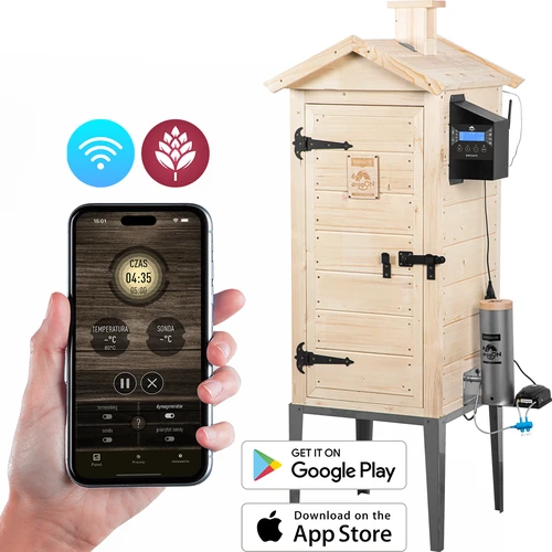 Rökskåp med Wi‑Fi, 200 L – dragON WOOD 100IQ med elektrisk värmemodul och styrenhet