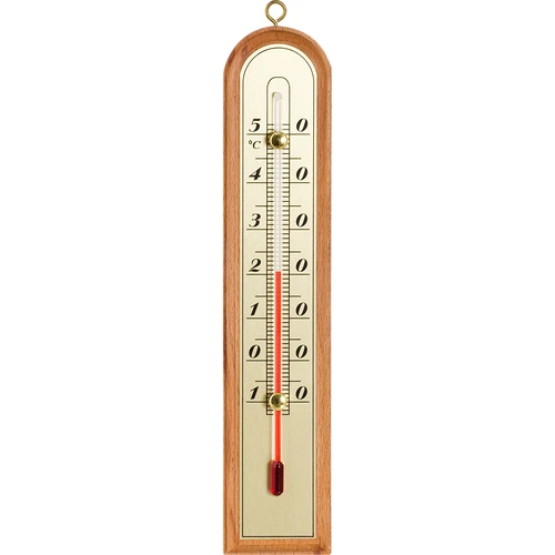 Rumstermometer med guldfärgad skala (-10°C till +50°C) 22cm, mix