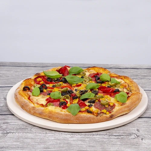 Rund pizzasten, tillverkad av kordierit, diameter 33 cm - 18