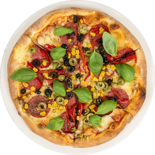 Rund pizzasten, tillverkad av kordierit, diameter 33 cm - 3
