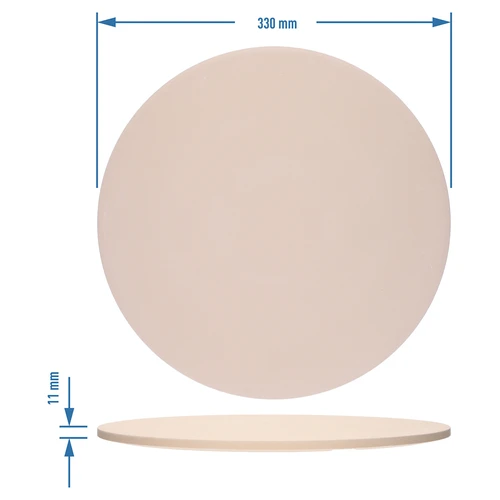 Rund pizzasten, tillverkad av kordierit, diameter 33 cm - 7
