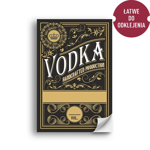 Självhäftande etiketter 60x90 mm för flaskor, vodka, 3 mönster 20 st. - 6