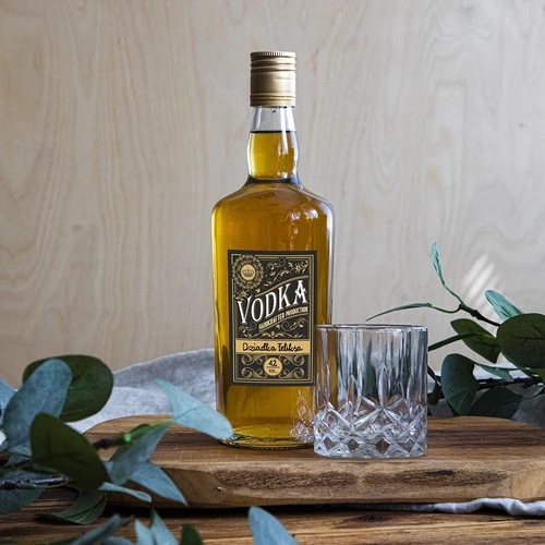 Självhäftande etiketter 60x90 mm för flaskor, vodka, 3 mönster 20 st. - 10