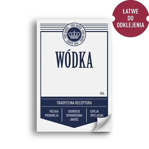 Självhäftande etiketter 60x90 mm för flaskor, vodka, vita, 20 st. - 2