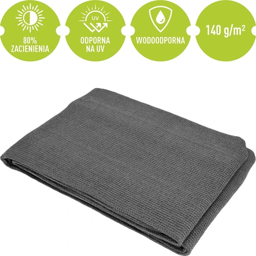 Skuggväv (80%, 140 g/m2) 0,9x5 m, grafit - 5