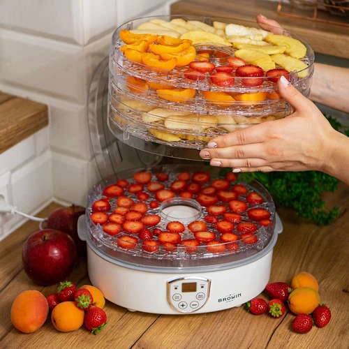 Svamptork, frukt, grönsaker och örter med temperaturreglering, 240W, transparent - 15