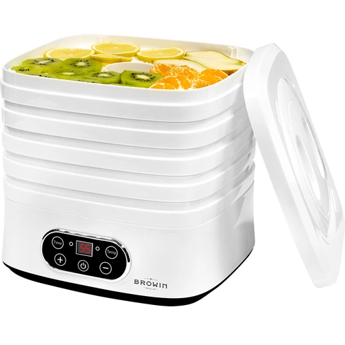 Svamptork, frukt, grönsaker och örter med temperaturreglering, 240W, vit - 8