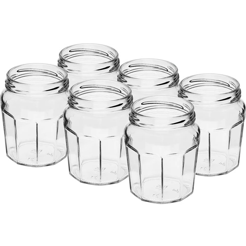 Syltburk 230ml med svart lock fi63/4 - 6st - 4