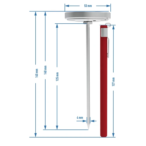 Termometer för köttstekning (0°C till +120°C) 12,5cm - 8