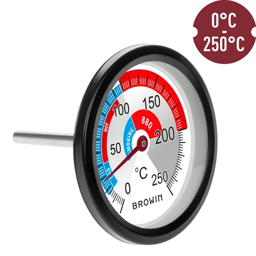 Termometer för rökugn och BBQ (0°C till +250°C) 5,7cm - 3