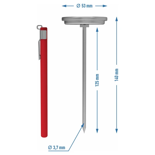 Termometer för skinkkokare 1,5 kg och 3 kg (0°C till +120°C) 12,5 cm - 4