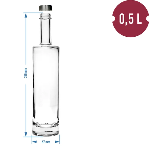 Tidlös flaska 500 ml med skruvkork, 1 st. - 4