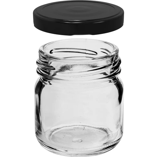 TO-burk 40 ml med svart lock fi 43 - 10 st. - 3